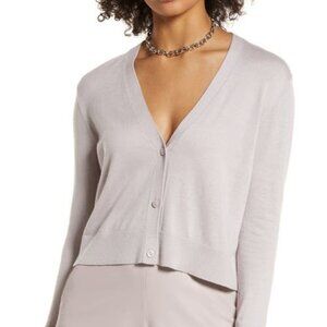 Halogen Women's Purple Heaven Crop V Neck Cardigan XXL NWT